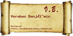Verebes Benjámin névjegykártya