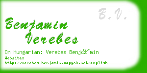 benjamin verebes business card